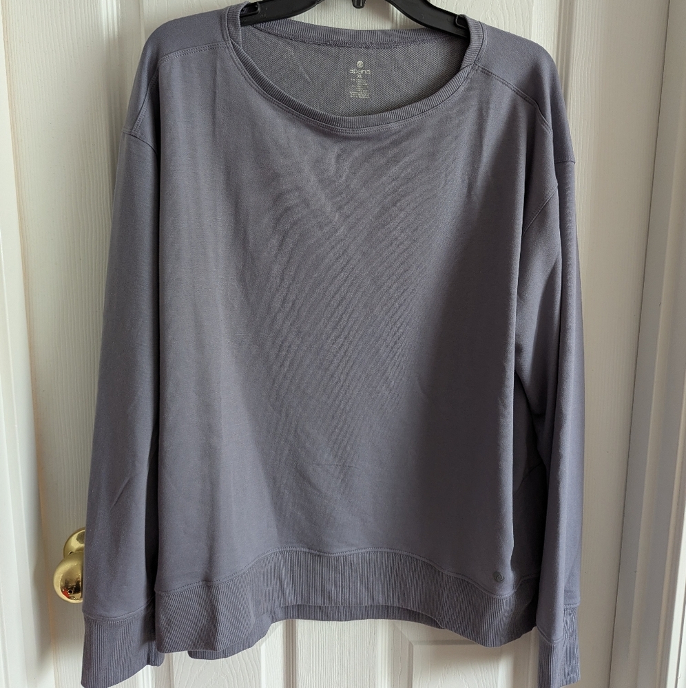 Apana Heather Gray Crew Neck Top